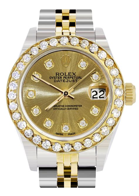 rolex gold diamond band|rolex diamond watch cost.